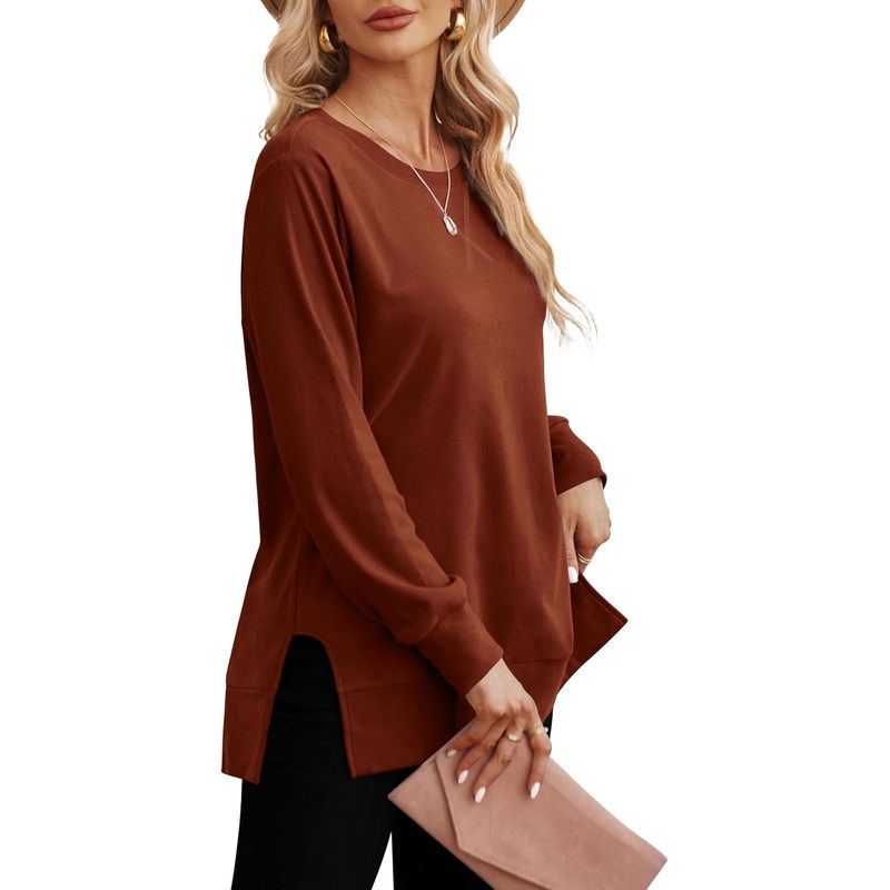 Sweatshirt women Side Split Fa - Women Fashion Open Now 评论和价格