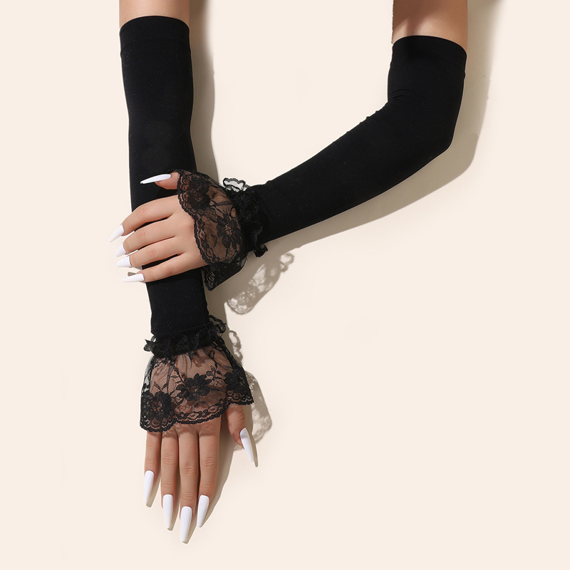 Fashion Long Lace Arm Sleeves  - Women Fashion Gloves 评论和价格