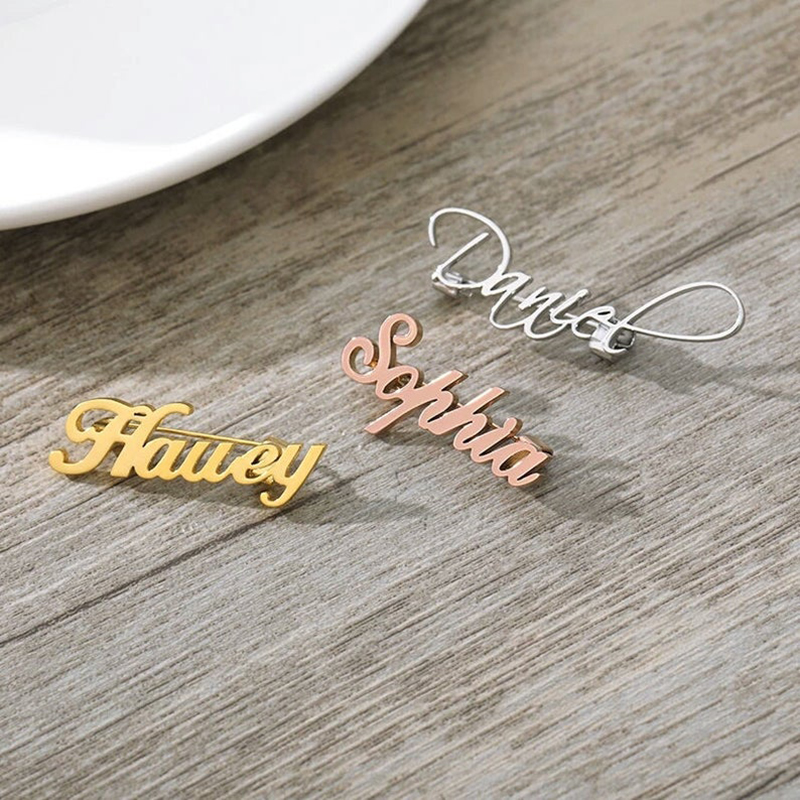New Custom Name Brooch Letters - Women Fashion Logo Design 评论和价格