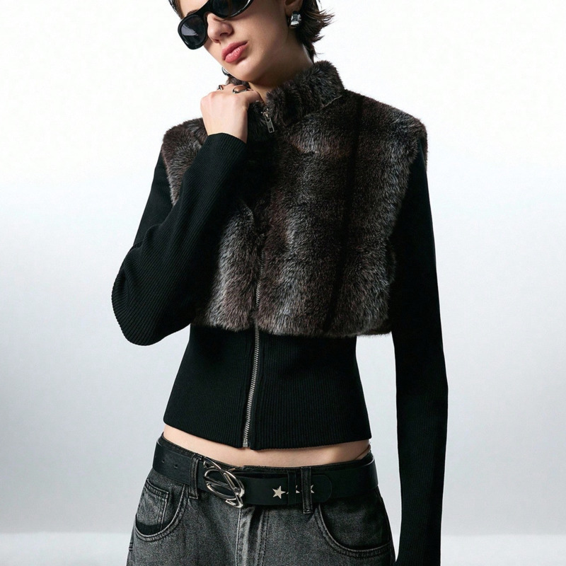 Women Cropped Sleeveless Zip‑U - Women'S Fashion Gilet 评论和价格