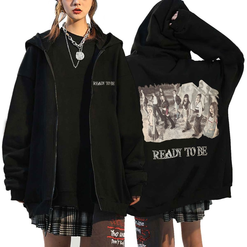Pop TWICE Kawaii Harajuku Grap - Hoodie Women Oversized 评论和价格