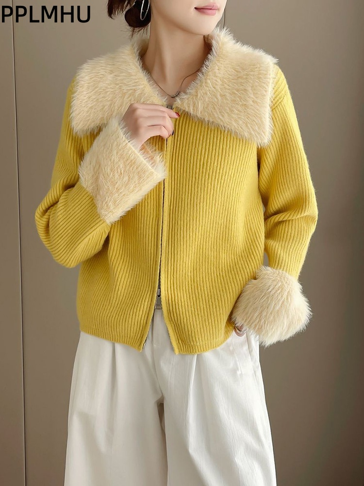 Zippers Turn-Down Collar Splic - Women'S Fashion Gilet 评论和价格
