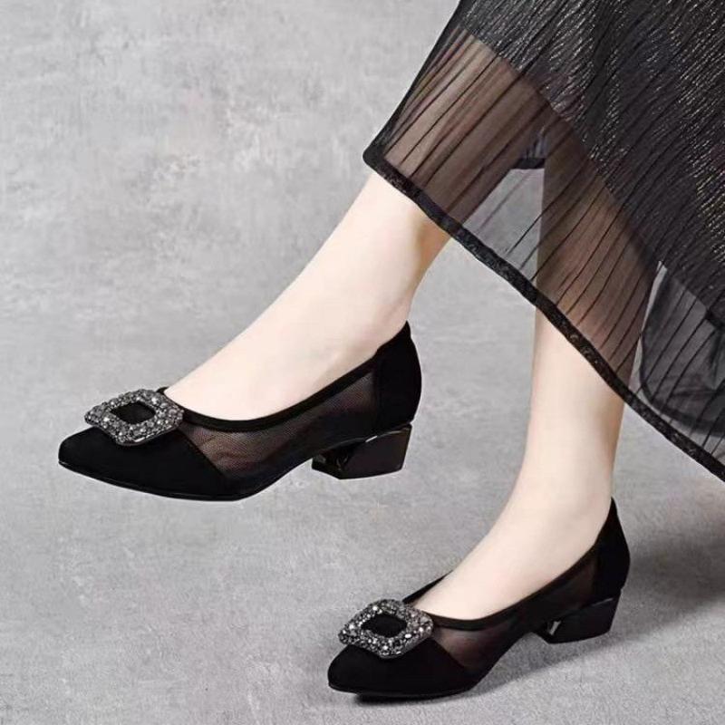 Elegant Pointed Toe Mesh Block - Women'S Fashion Day 评论和价格
