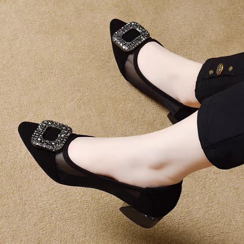 Elegant Pointed Toe Mesh Block - Women'S Fashion Day 评论和价格