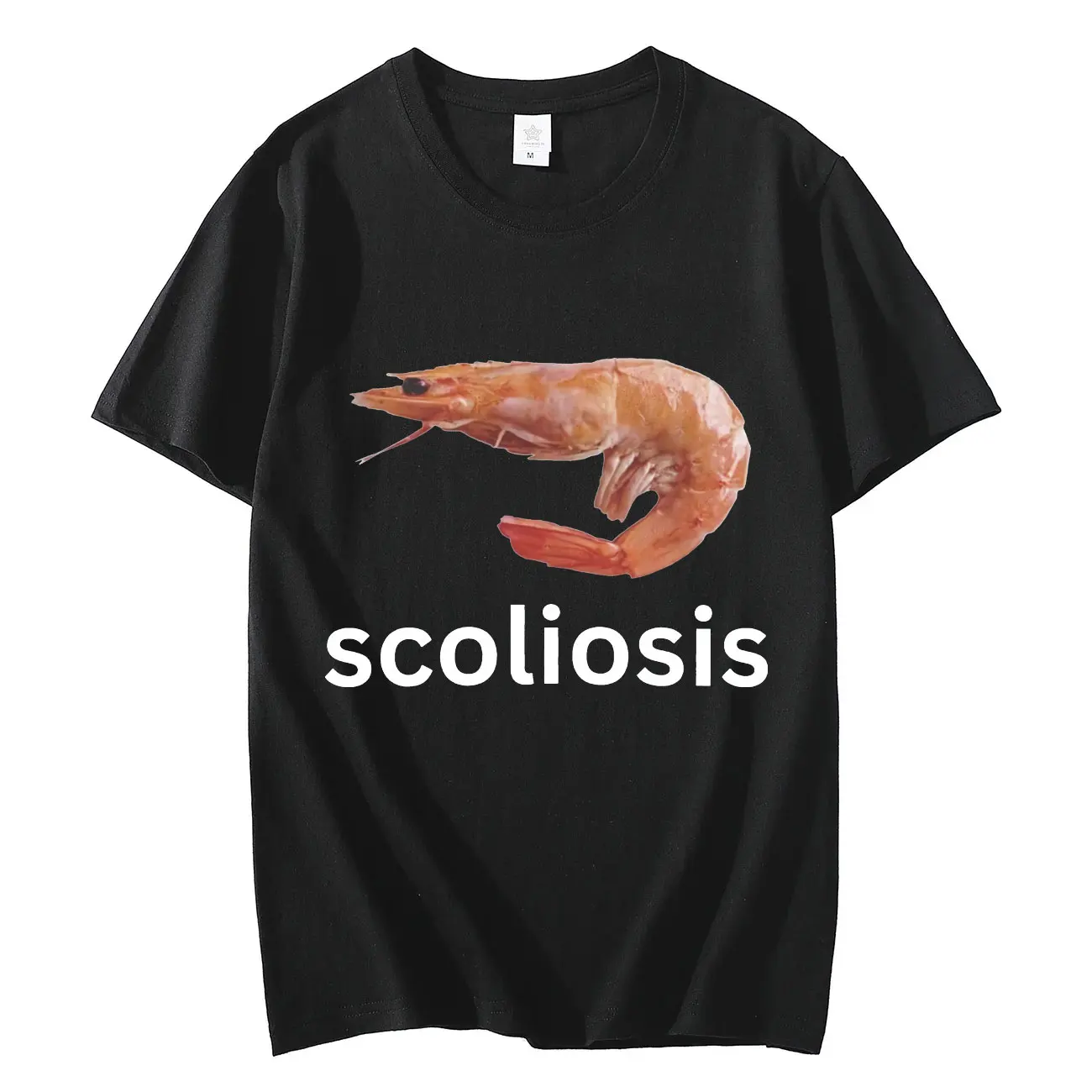 Scoliosis Funny Shrimp Meme T- - Women'S Fashion From The 90S 评论和价格