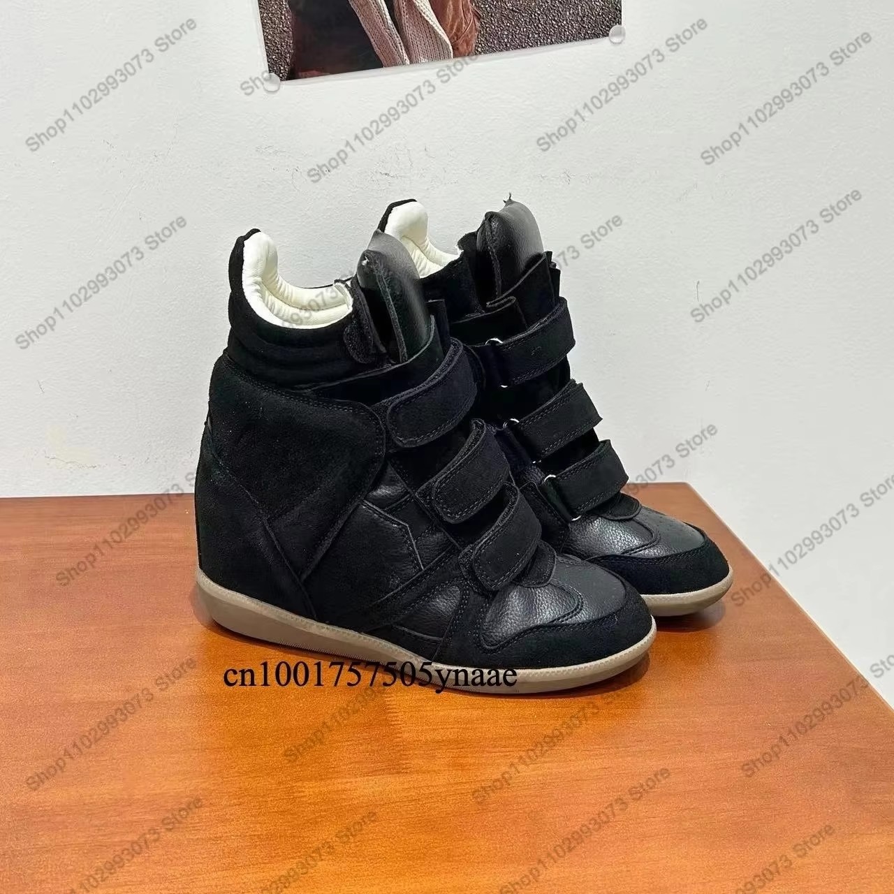 Women Hidden Wedge Heel High‑T - Women'S Fashion Leather Boots 评论和价格