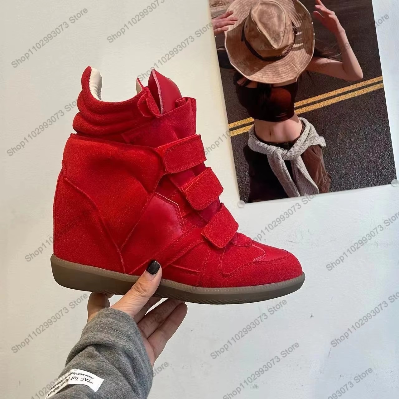 Women Hidden Wedge Heel High‑T - Women'S Fashion Leather Boots 评论和价格