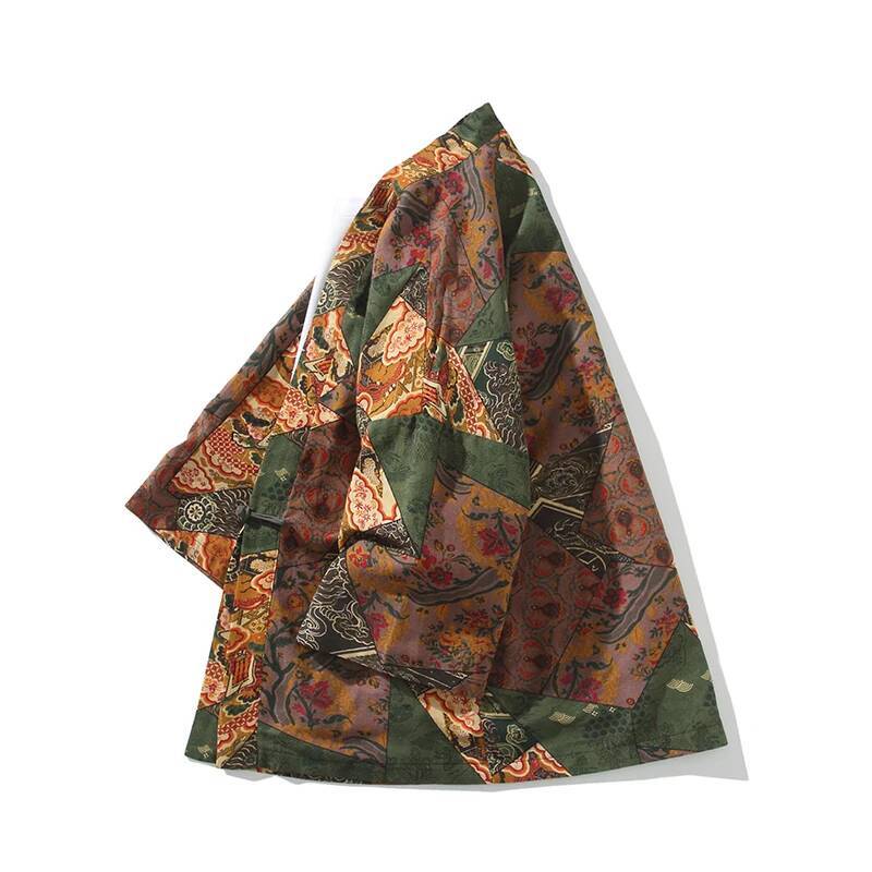 Ethnic Style Print Yukata Men  - Women Fashion Blouse 评论和价格