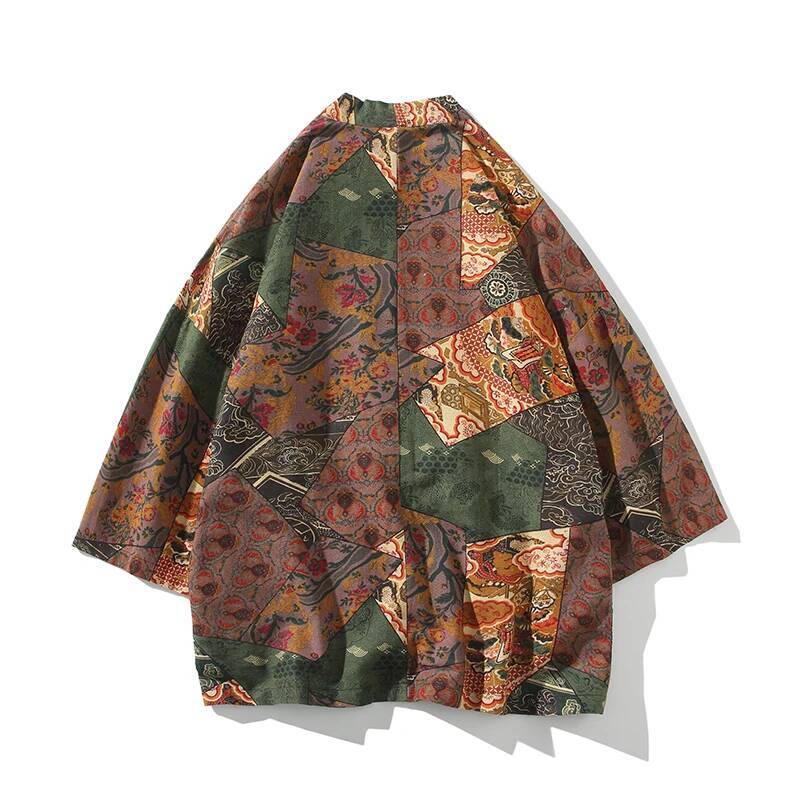 Ethnic Style Print Yukata Men  - Women Fashion Blouse 评论和价格
