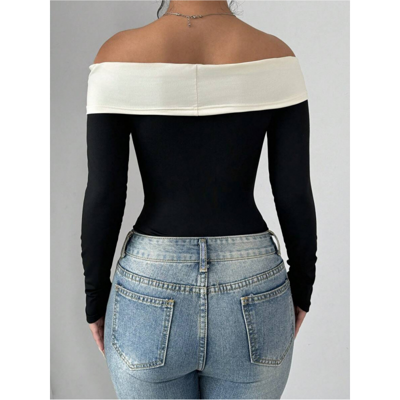 Bowknot Decor Off Shoulder Bod - Women Fashion Wear 评论和价格