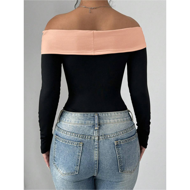 Bowknot Decor Off Shoulder Bod - Women Fashion Wear 评论和价格