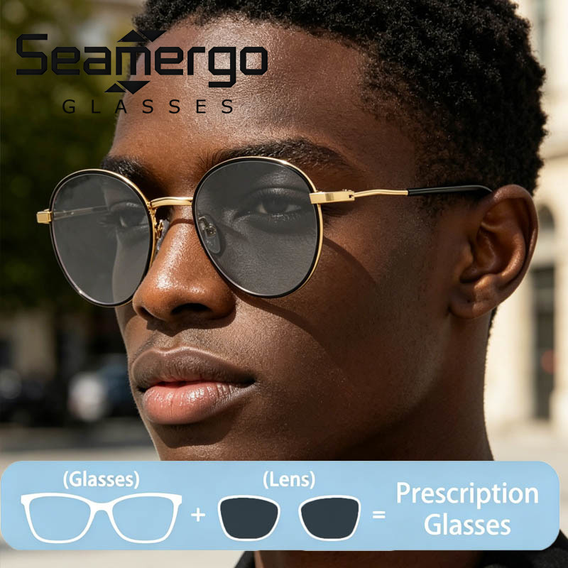 SEAMERGO Round Frame Customize - Women'S Fashion Glasses With Clear Lenses 评论和价格