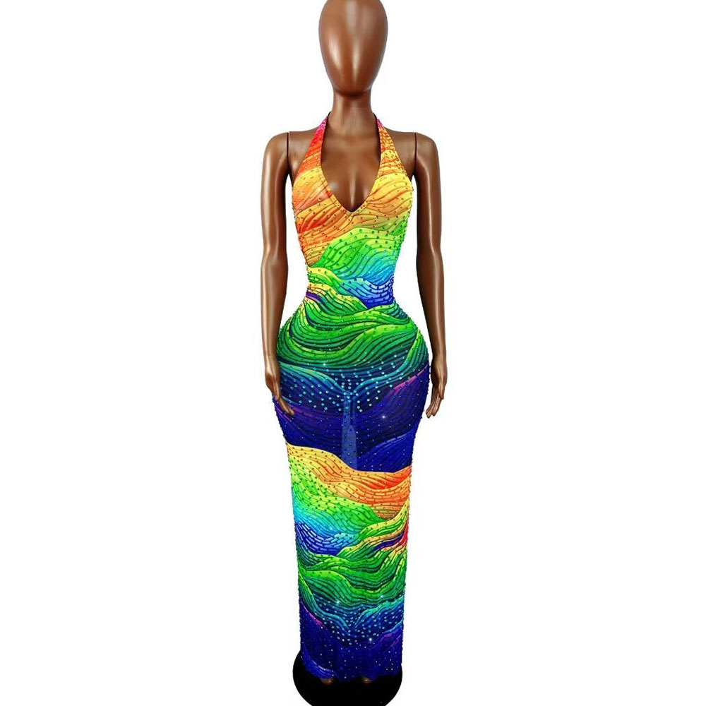 Irregular Line Pattern Designe - Women Fashion Designer Dresses Photos 评论和价格