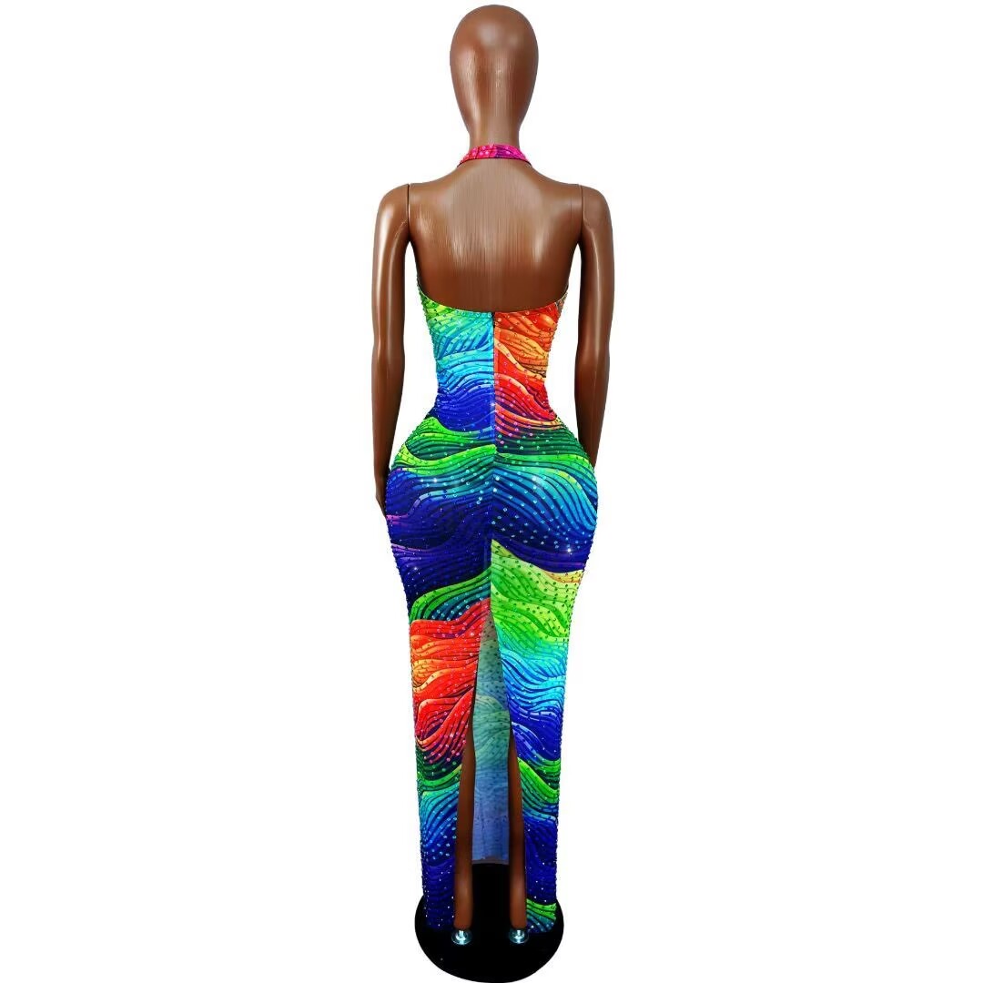 Irregular Line Pattern Designe - Women Fashion Designer Dresses Photos 评论和价格